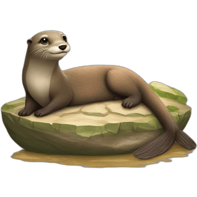 Loutre sur tortue sur chien et sur chat emoji