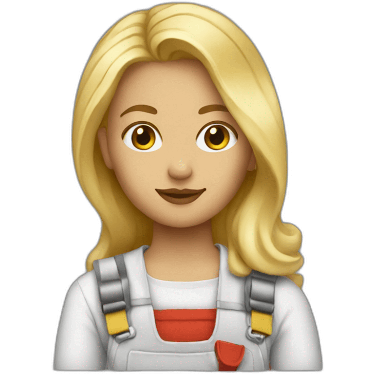 Blonde artist painter emoji