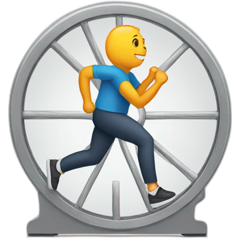 person running on hamster wheel emoji