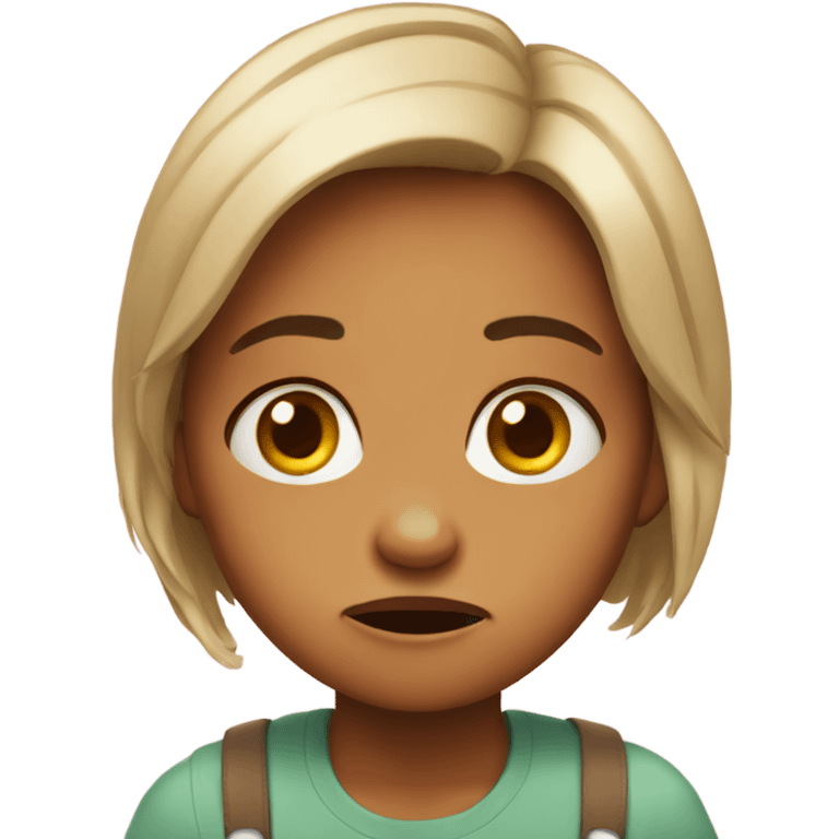 scared little girl emoji