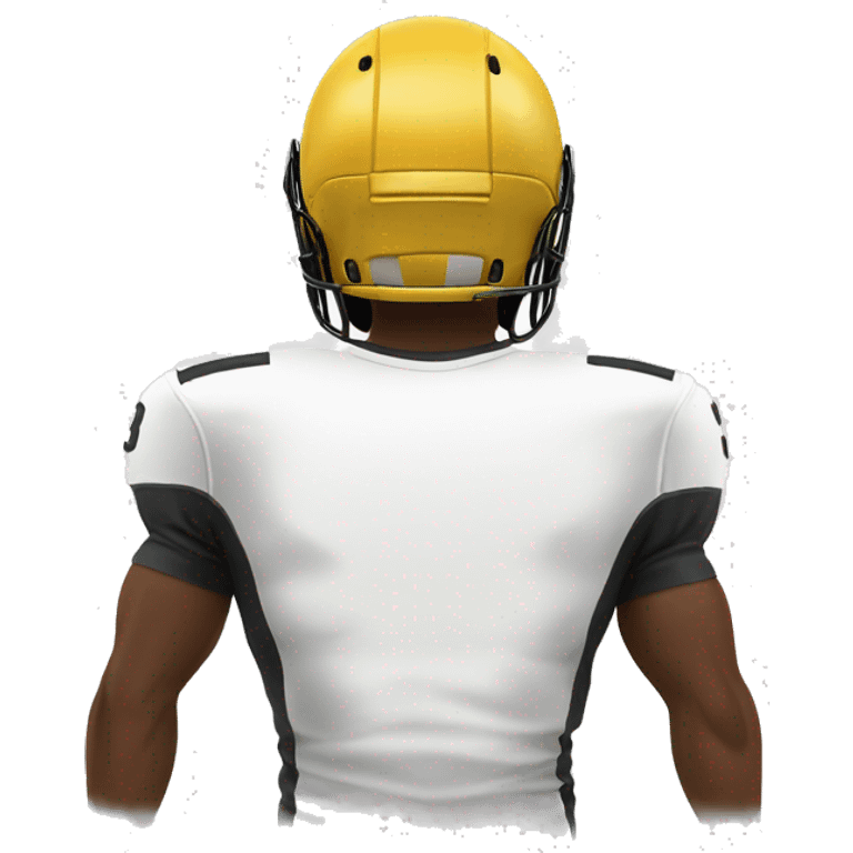 white-football-tshirt back view emoji