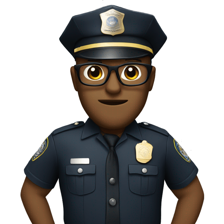 A cop with glasses emoji