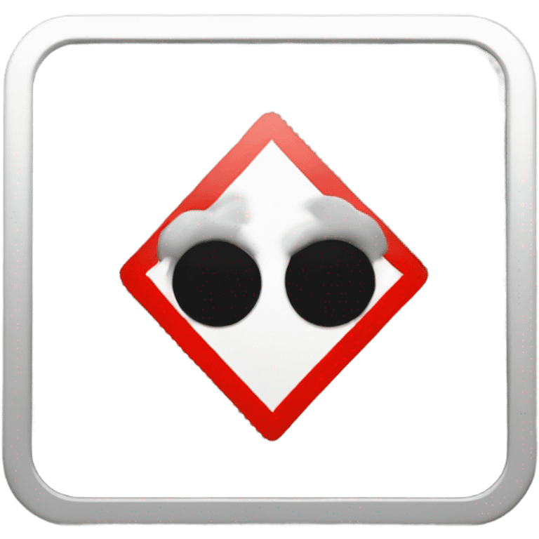 simple alert road signsimple alert road sign emoji