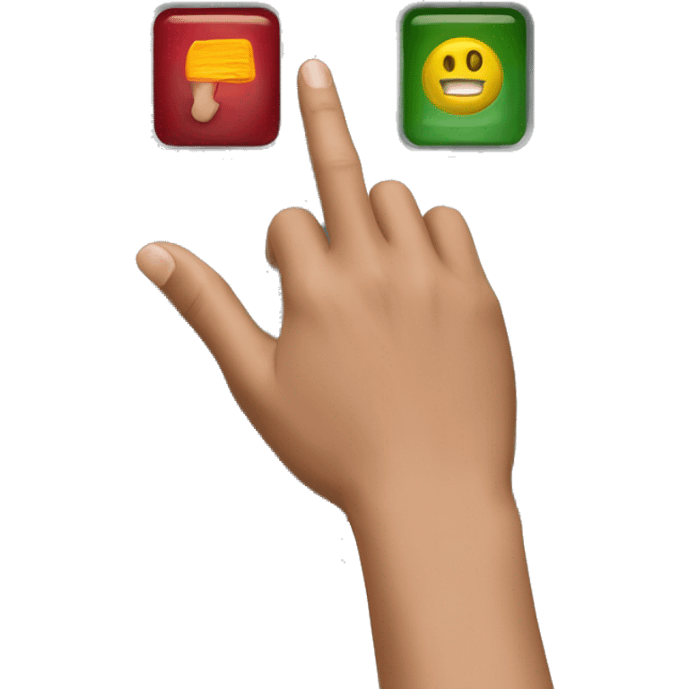 A hand pushing a button with "release" titled on it. emoji