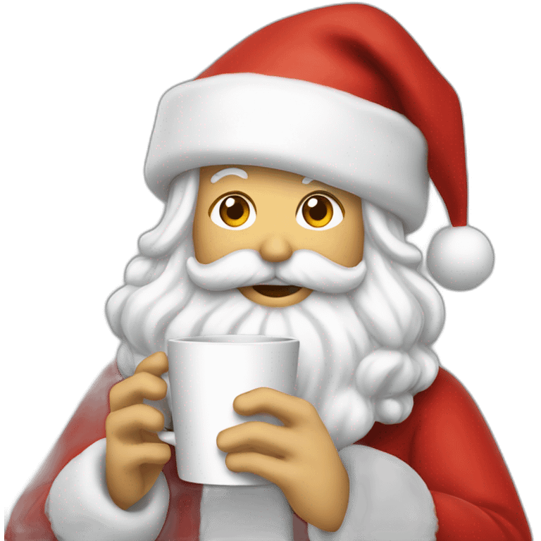 Santa Claus holding à kktech cup emoji