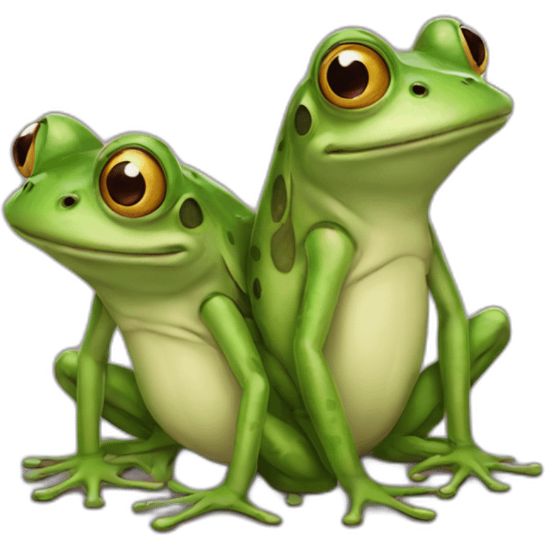 two frogs emoji