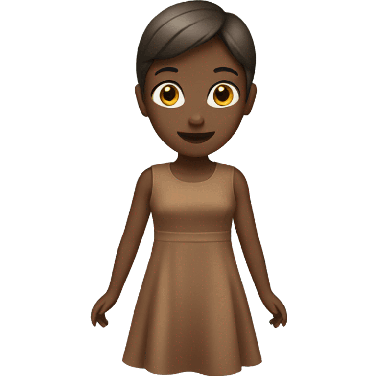 Brown dress emoji