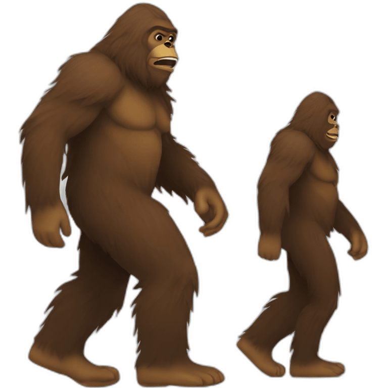 Walking sasquatch emoji