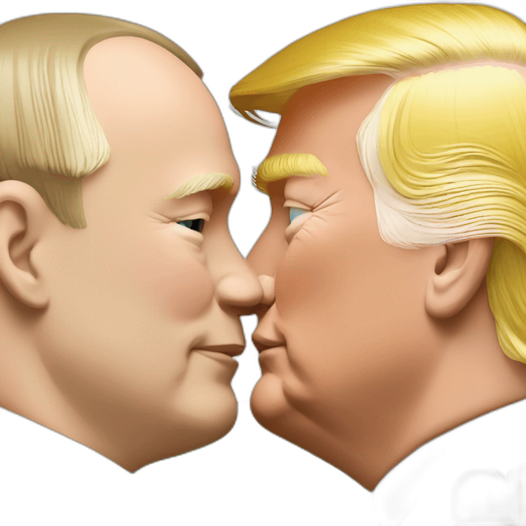 trump-and-putin-kissing,-lgbtq+ friendly, positivity, inclusiveness emoji