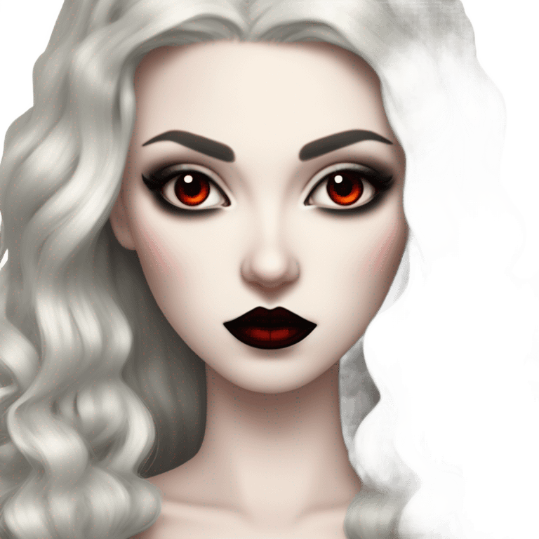 Hyper Realistic Goth victoria secret model vampire  emoji