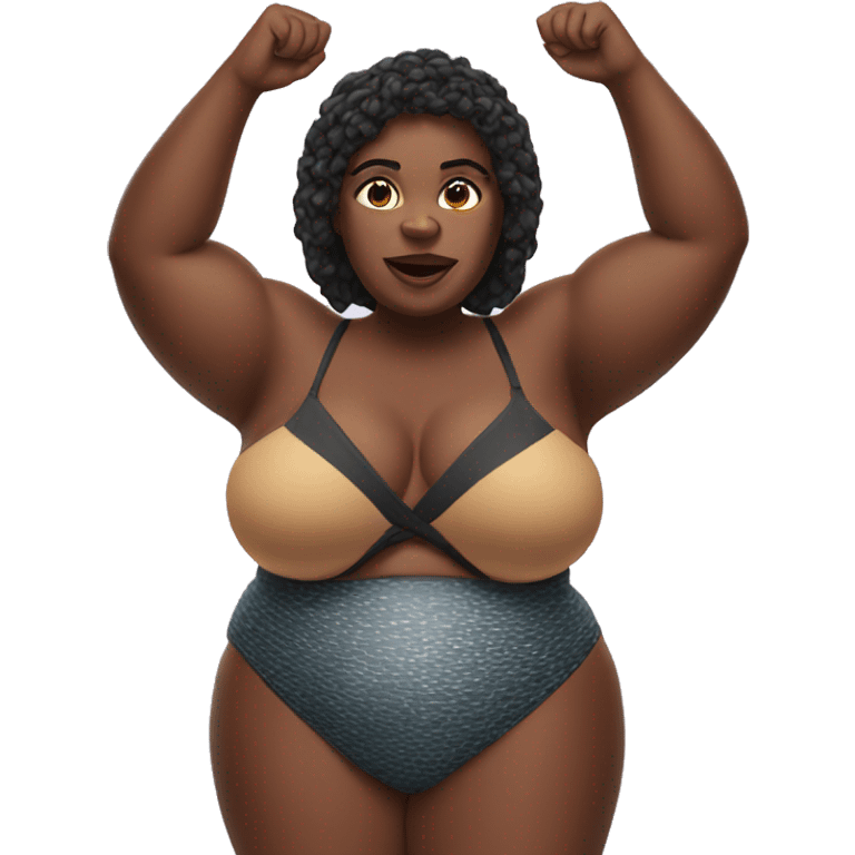 large black woman in bikini  emoji