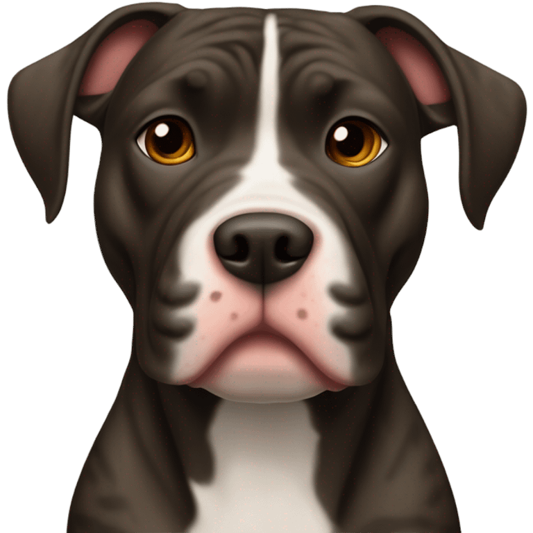 pitbull terrier dark brindle tiger stripes emoji