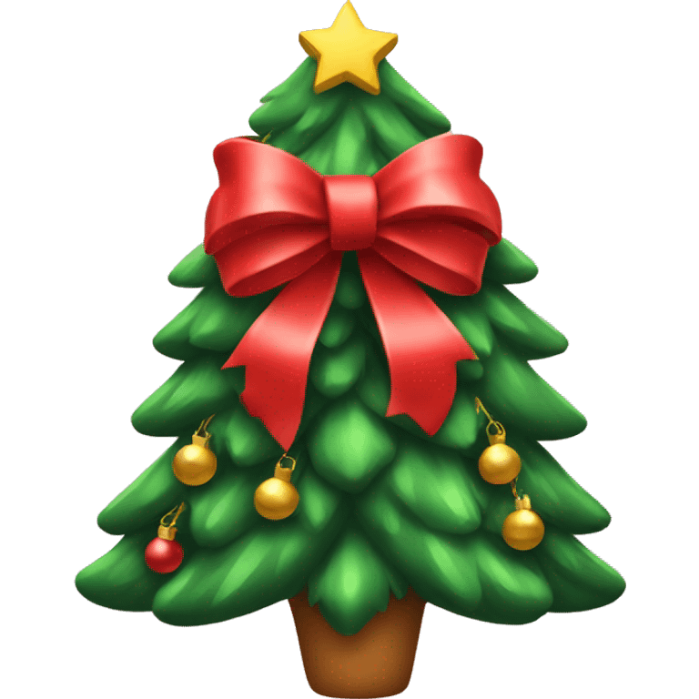 Christmas tree with bows emoji