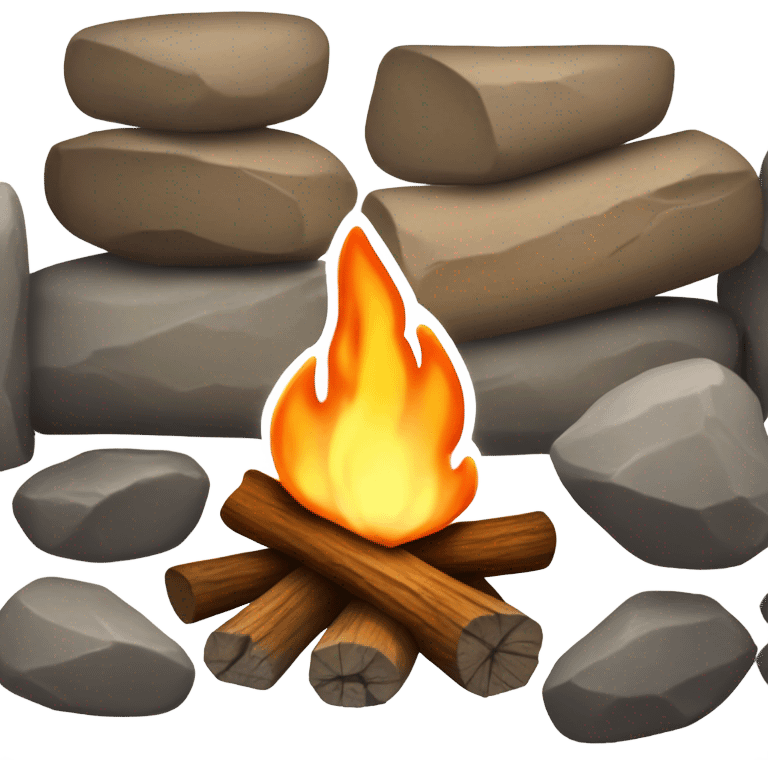 camp fireplace emoji