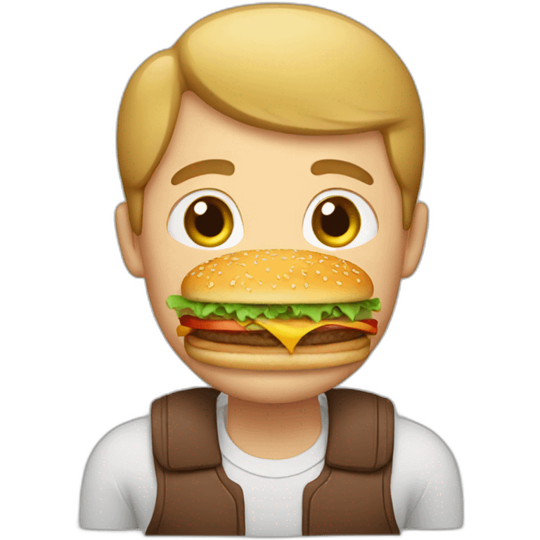 Man Eating hamburger emoji