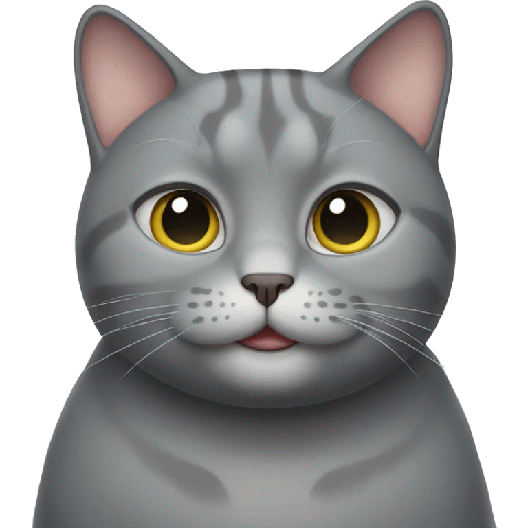 Fat Gray cat emoji