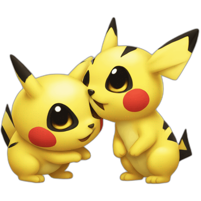 Pichachu kiss Noctali emoji