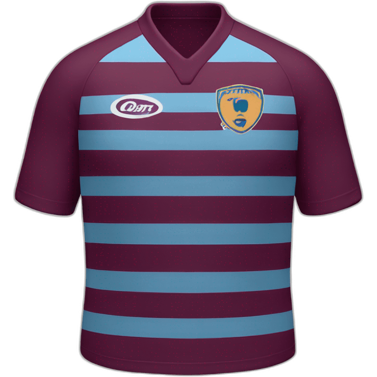 Burgundy blue striped jersey emoji