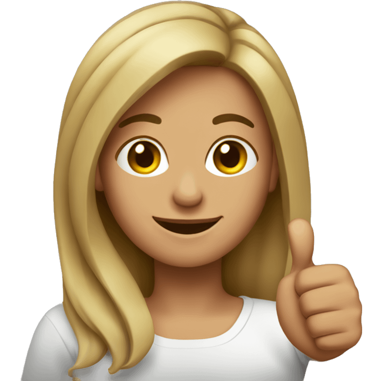 bronde woman and thumbs up emoji