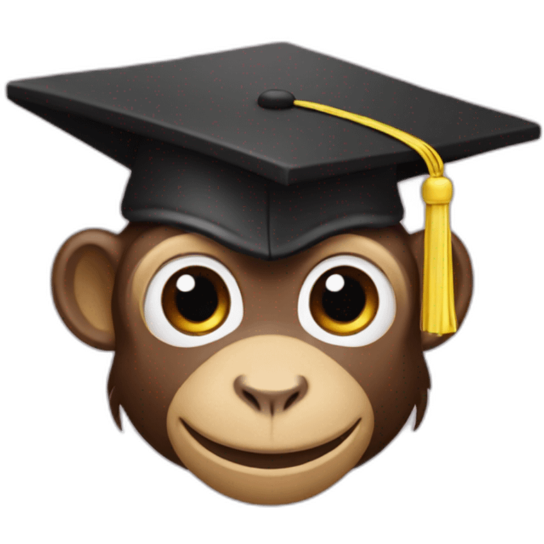 monkey graduation cap emoji