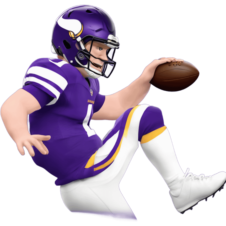 Minnesota vikings quarterback Sam Darnold fumbling the ball emoji