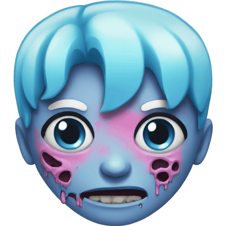 pink blue zombie cute emoji