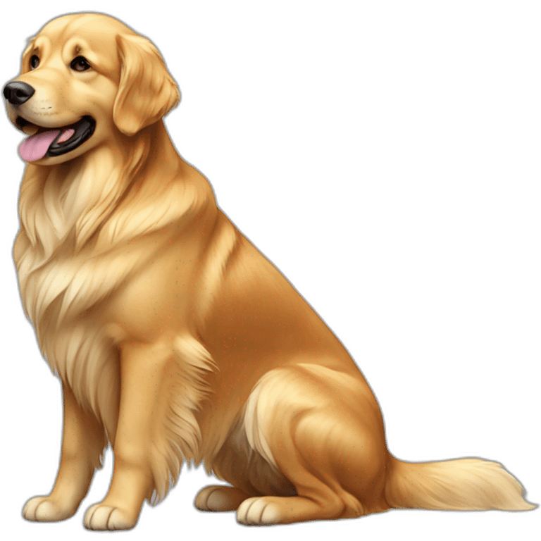 Dog Canine Golden Retriever Full-height emoji