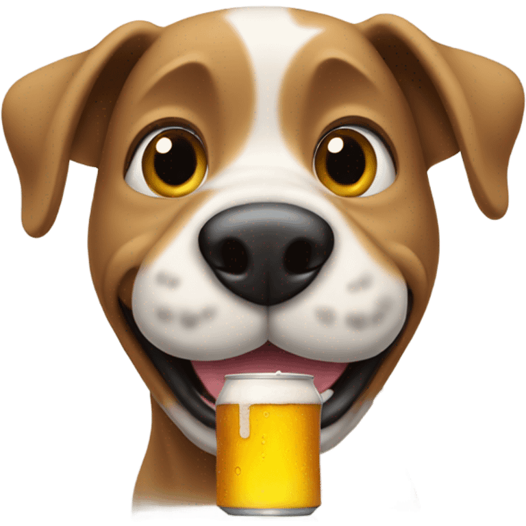 Dog drinking beer  emoji