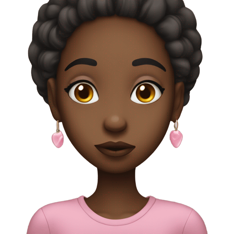 black girl that blows a kiss emoji