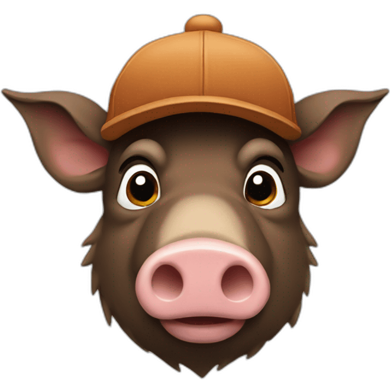 boar with cap emoji