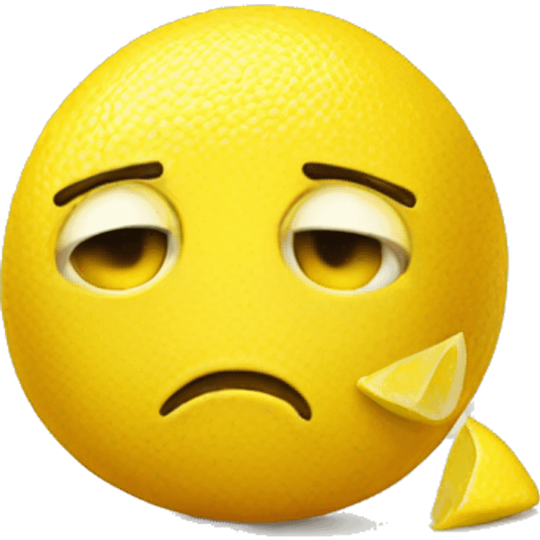 sad lemon emoji