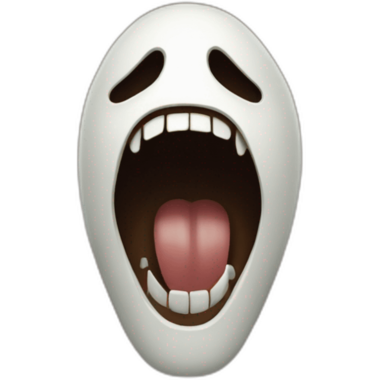 Scream masque emoji