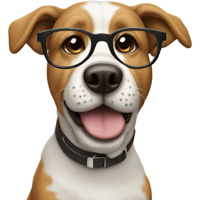 Dog with glasses emoji