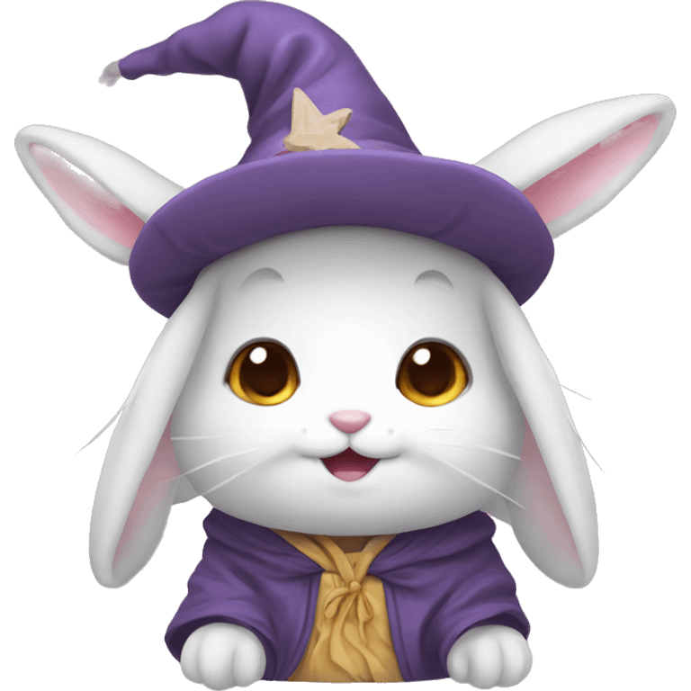 bunny, kawaii, cute, wizard emoji