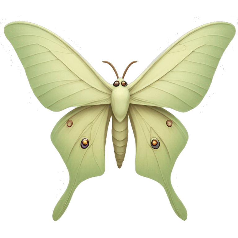 cream colored luna moth emoji