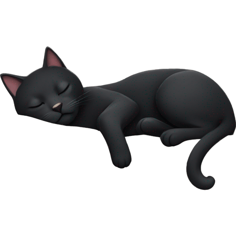 sleeping black cat emoji