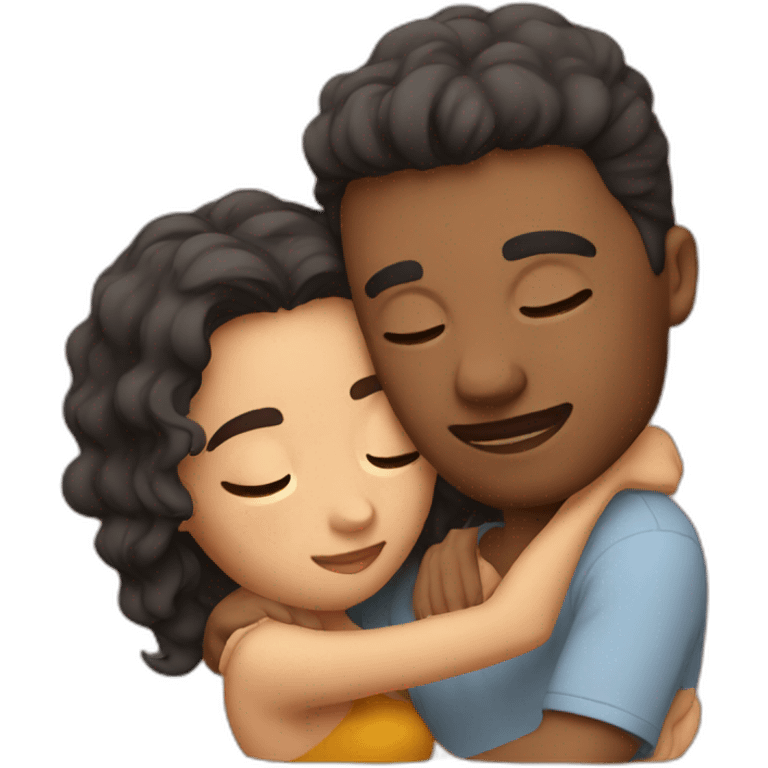 couple cuddling emoji