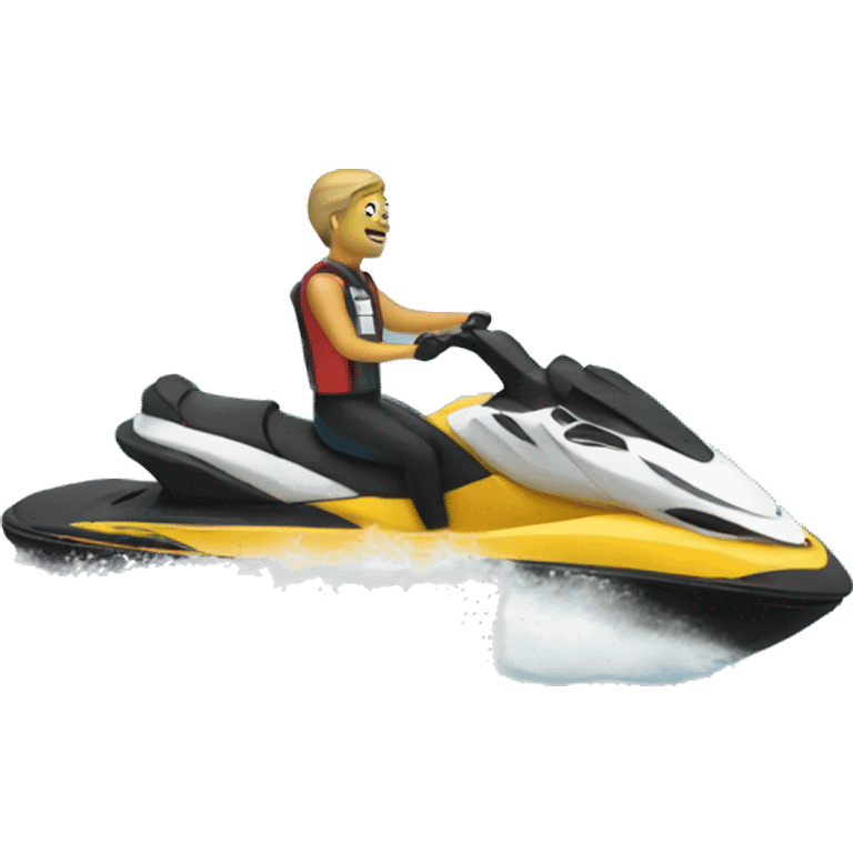 Someone driving a jet ski in the water emoji