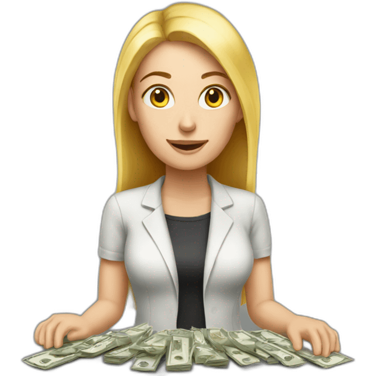 white-woman-taking-money emoji