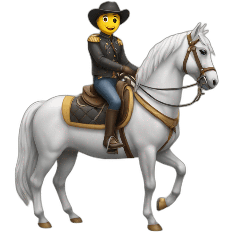 Chat sur un cheval  emoji