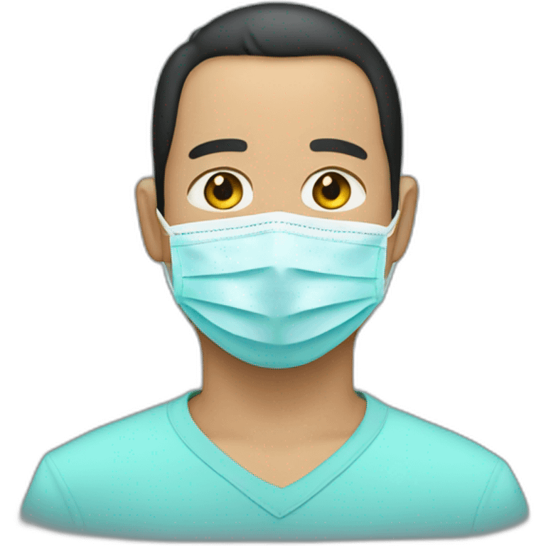 Johny Ive wears a black surgical mask emoji