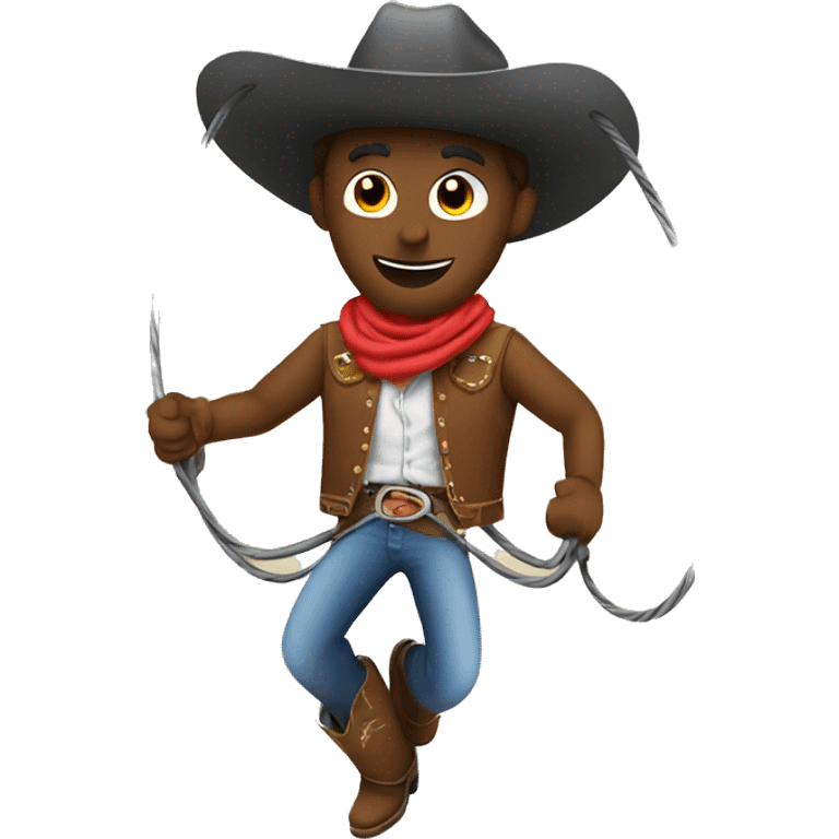 Cowboy with a jump rope emoji