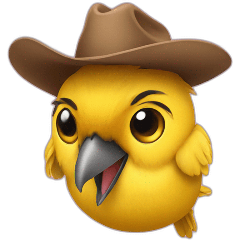 canary wearing a cowboy hat emoji