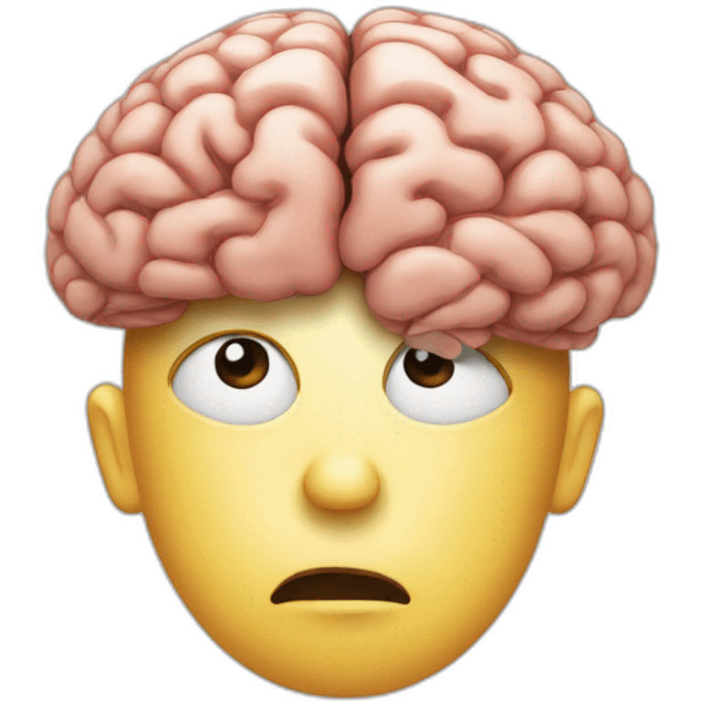 nervous brain emoji