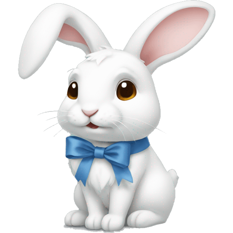 rabbit with white ribbon emoji