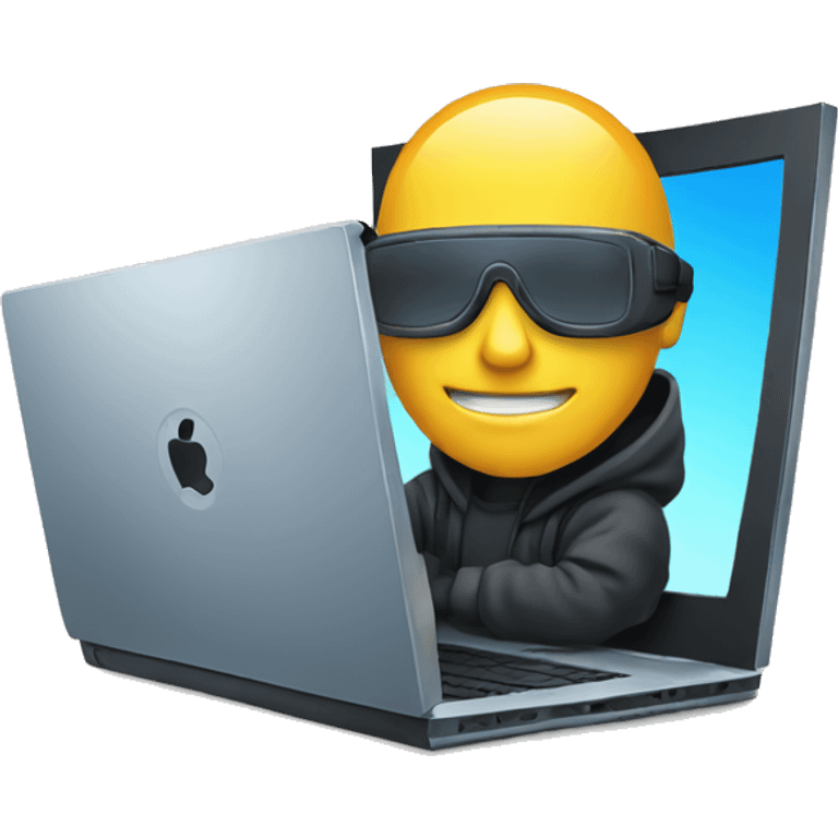 cyber guy with windows laptop emoji