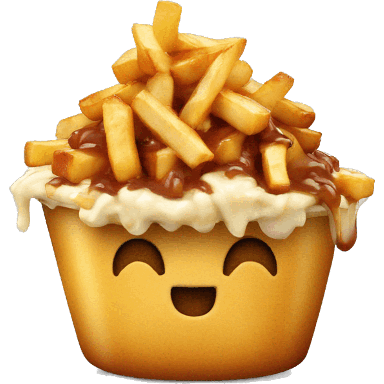 Poutine qui mange une poutine emoji