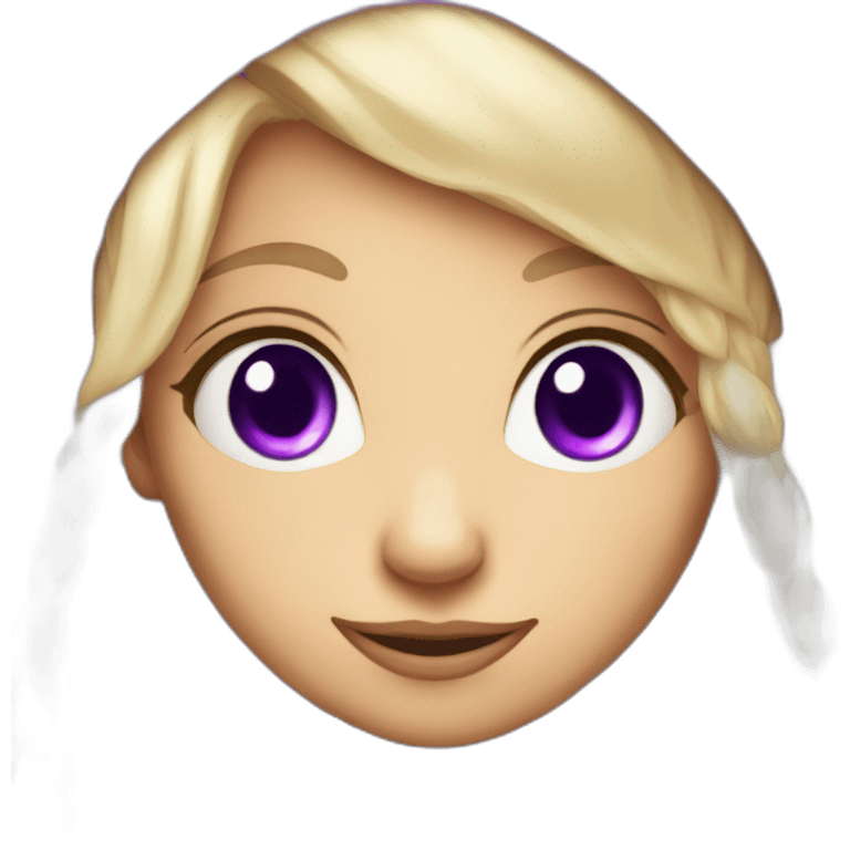 Blondie elf with purple eyes emoji