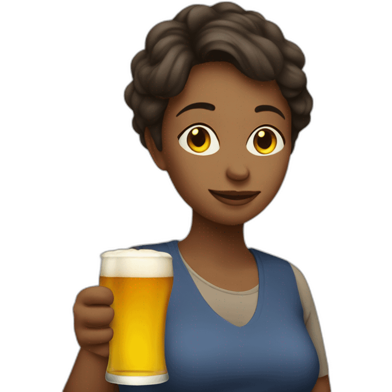 mom drinking beer emoji