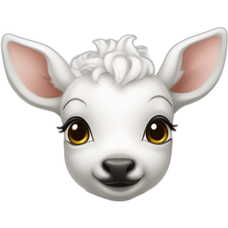 Baby on the white deer emoji